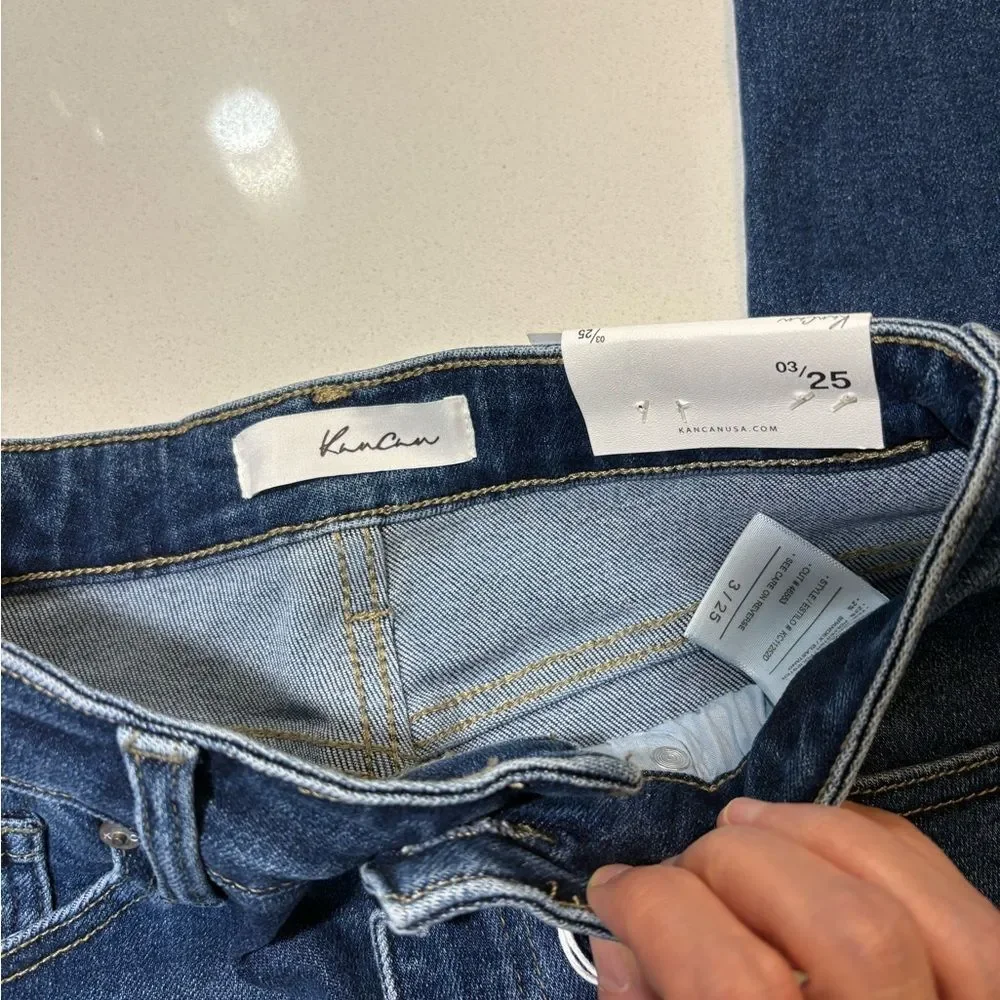 NWT Kancan high rise slim straight jeans size 3/25